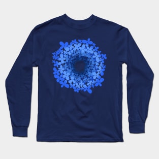 Floral pattern of small blue flowers Long Sleeve T-Shirt